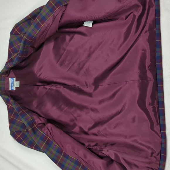 Vintage Pendleton Knockabouts Women's Wool Two Button Plaid Blazer Size 8P - Picture 7 of 8